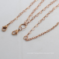 3.6mm 18" +2" wholesale rose gold stainless steel metal pendant chain necklace